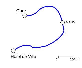 Tracé géographiquement exact du Poma 2000.