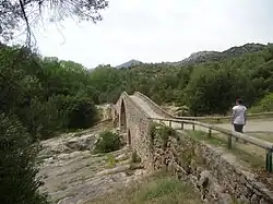 Pont de Pedret sur le fleuve Llobregat, Via verda del Llobregat Cercs, Barcelona