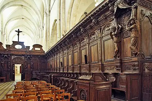 Stalles XVIIe et XVIIIe&nbsp;siècles &nbsp;Classé&nbsp;MH (1840).