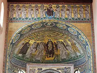 Mosaïques du VIe siècle ornant la voûte de l'abside...