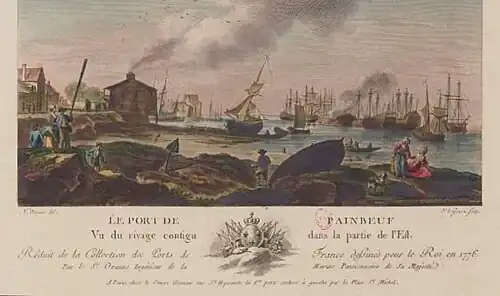 Port de Paimbœuf peint par Nicolas Ozanne en 1776.
