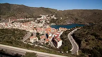 Portbou vue du col del Frare