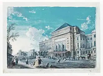 Le théâtre de la Porte-Saint-Martin (Académie royale de musique) vers 1790