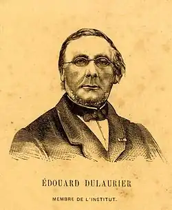 Portrait gravé d'Édouard Dulaurier.