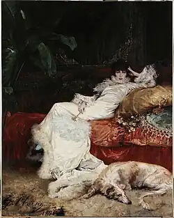 Portrait de Sarah Bernhardt par son ami et amant Clairin, 1876.