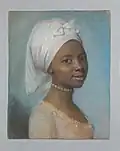 Portrait d'une jeune femme, fin XVIIIe&nbsp;siècle.