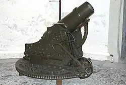 15&nbsp;cm Mortier rayé Ord 1881 L 6,4.