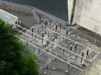 Le poste de transformation électrique.