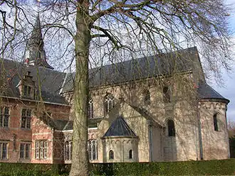 L'église abbatiale de l'abbaye située dans la commune de Mol, en Belgique.