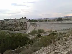 Barrage de Los Rodeos sur le río Mula à la limite avec les communes d'Alguazas et Campos del Río.