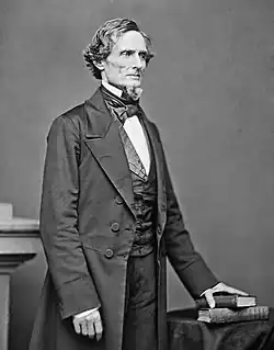 Portrait du président de la confédération, Jefferson Davis.