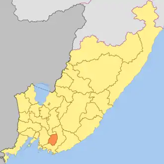 Localisation de Okroug urbain de Partizansk