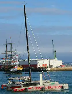 Prince de Bretagne dans le port du Havre après le prologue de le Transat Jacques-Vabre 2011