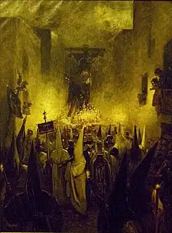 Constantin Meunier 1883, Procession du silence, Séville (Musée Meunier)