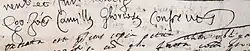 signature de Giovanni Camillo Glorioso