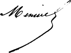 signature de Prosper Menière