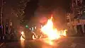 Barricade en feu le 16 octobre