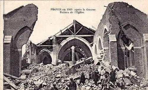 Ruines de l'église.