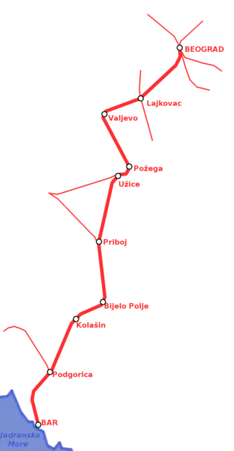 Voir la carte de la ligne.