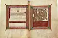 Encadrement et lettre ornée (folio 26v-27)