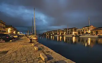 Le quai de la République à Sète. Novembre 2020.