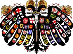 Aigle du Quaternion (vers 1510), l'aigle affichant les quaternions impériaux sur ses rémiges.