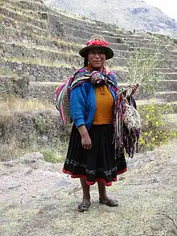Femme quechua au Pérou.
