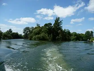 Vue de l'île, le 28 juin 2008.