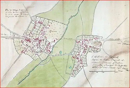 L'Hallue entre les villages de Querrieu et de Pont-Noyelles en 1767.