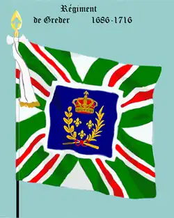 régiment de Greder de 1686 à 1716, 2e modèle