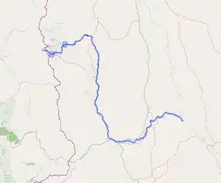 Carte du parcours du río Agrio.