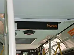 Panneau d'information voyageurs embarqué des Citelis 18.