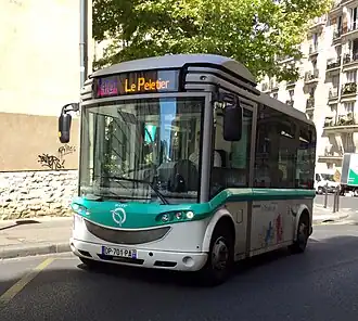 L'actuel bus 40 de la RATP, un Bolloré Bluebus.