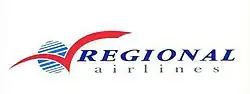 Logo de la compagnie aérienne Régional Airlines dans les années 1990.