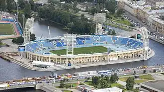 Vue aérienne du Stade Petrovski.