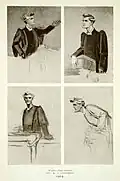 Esquisses de Leslie Ward pour la caricature Vanity Fair de 1904 (publiée en 1915)