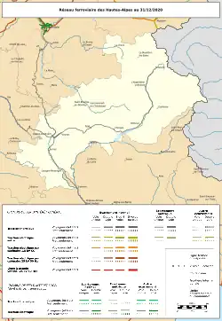 Carte du réseau ferroviaire.