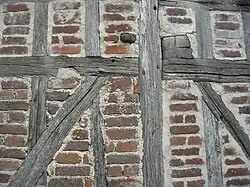 Pan de bois d'une grange de Rances