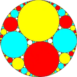 Image fractale circulaire générée par un code JavaScript.