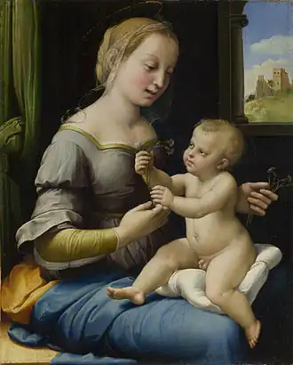 Raphaël - La Vierge aux œillets, 1506-1507National Gallery, Londres.