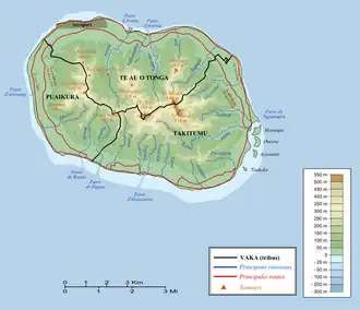 Carte de Rarotonga.