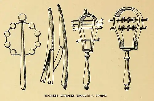 Hochets trouvés à Pompéi.