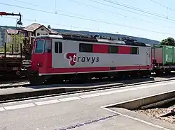 Re 420 503-6 en livrée TRAVYS en gare de Sentier-Orient