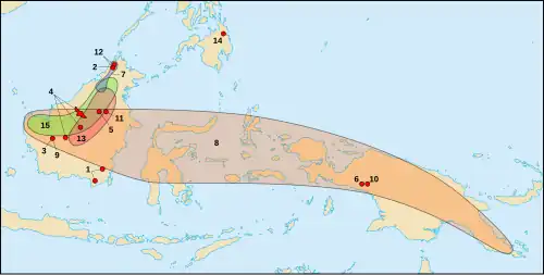 Distribution géographique des Regiae