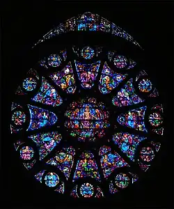 Rose sud du transept.