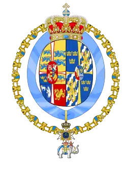 Armoiries exposées dans l'église de Riddarholmen à Stockholm.