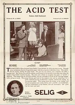 Description de l'image Release flier for THE ACID TEST, 1913.jpg.