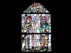 Simon (à gauche) et Jude (à droite),vitrail à Sankt Andreas, Bergisch Born.