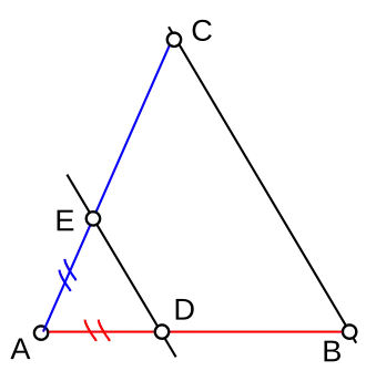 Report d'un segment sur une droite avec la règle et l'empan