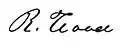 Signature de Reuben Wood